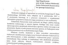 Prezydent RP i marszałek Sejmu z życzeniami dla Politechniki Rzeszowskiej